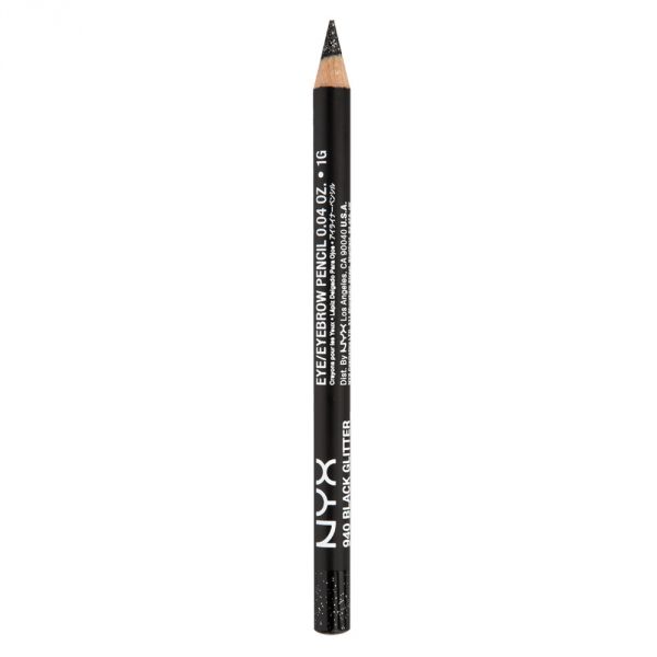 Slim lápis de olho Black Glitter